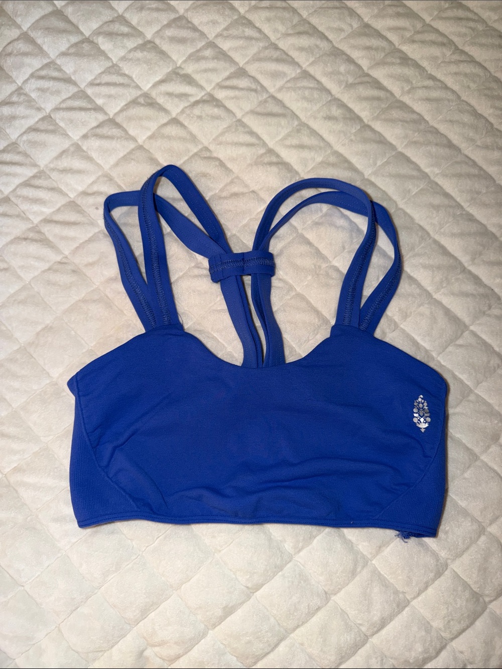 Free People indigo blue sports bra